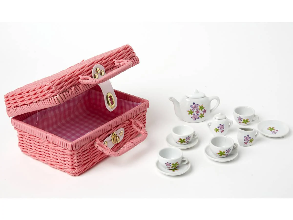 Tea set basket product editing before