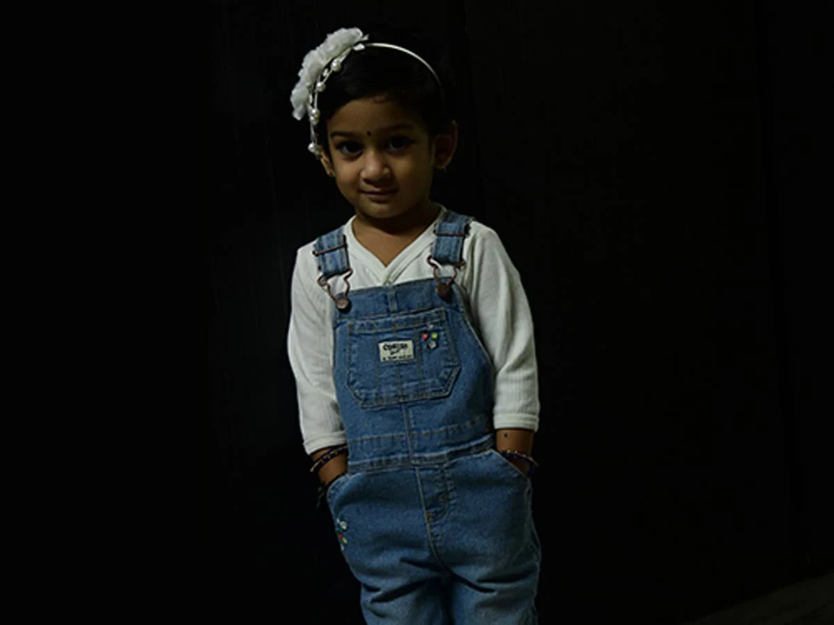 Child photo restoration before